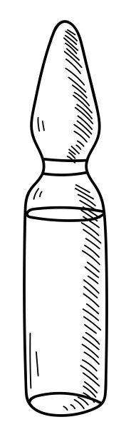 孤立在白色背景上，安瓿与药物图片下载