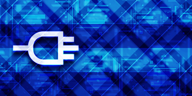 连接图标现代玻璃蓝色旗帜背景图案插图图片下载