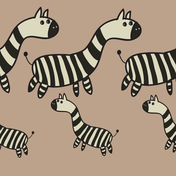 水平涂鸦斑马条纹。手绘。图片下载