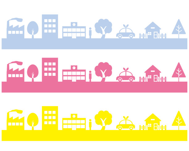 城市景观的矢量图。框架。火焰。图片下载