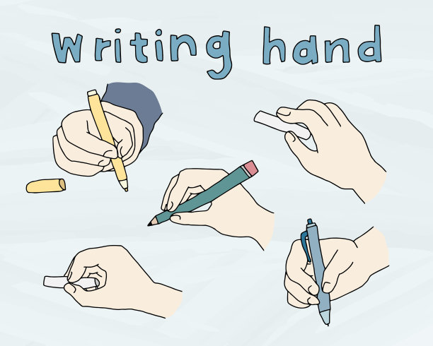 书写手的涂鸦插图素材图片下载