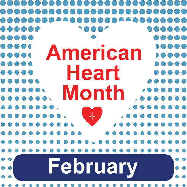 美国心脏月背景，海报，卡片图片下载