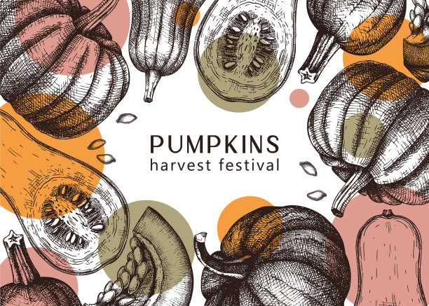 秋收节日设计与南瓜图片下载