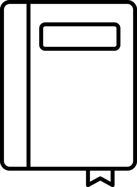 学校笔记本图标线条风格图片下载