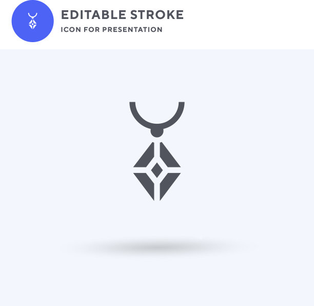 垂饰图标填充扁平实心标志图片下载