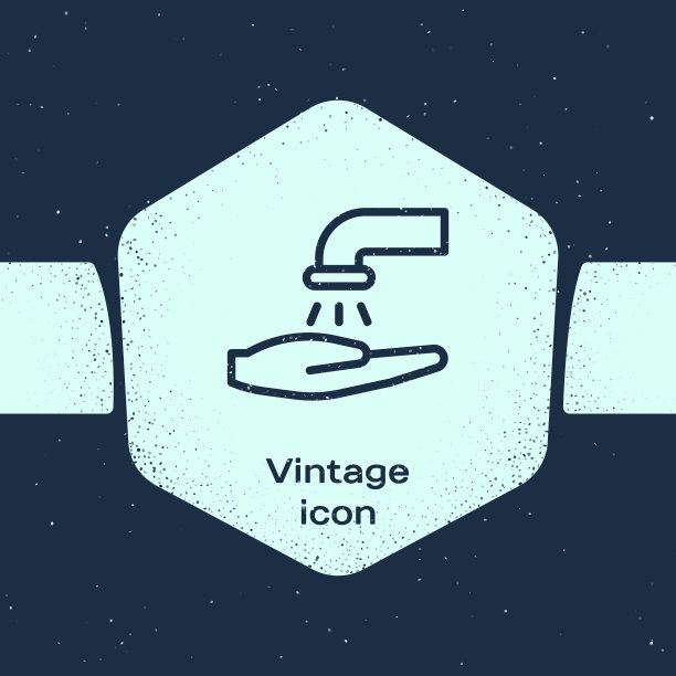 垃圾线洗手与肥皂图标隔离图片下载