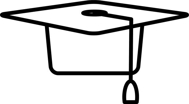 毕业帽图标线条风格图片下载