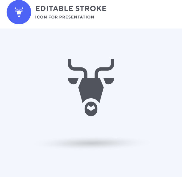 黑斑羚图标填充平坦标志固体图片下载