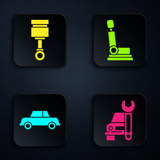 设有汽车服务发动机活塞车和汽车座椅图片下载