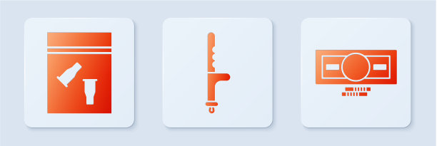 设警棍、证物袋和子弹图片下载