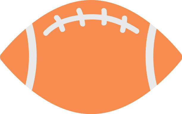 美式足球图标的扁平风格图片下载