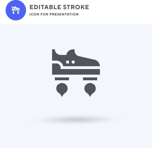 飞天鞋的图标充满了平面标志的实心图片下载