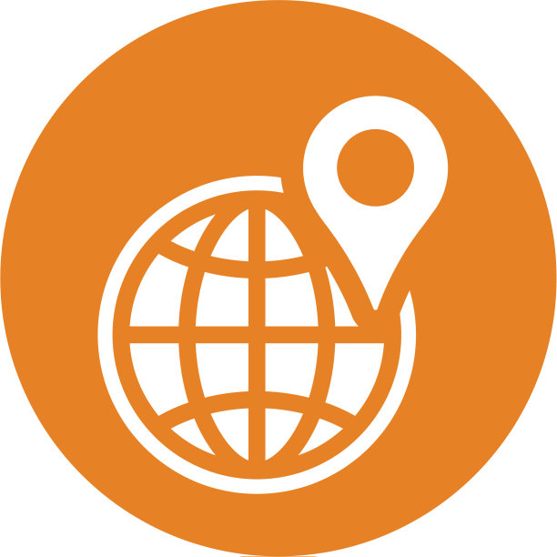 全局位置位置图标橙色图片下载