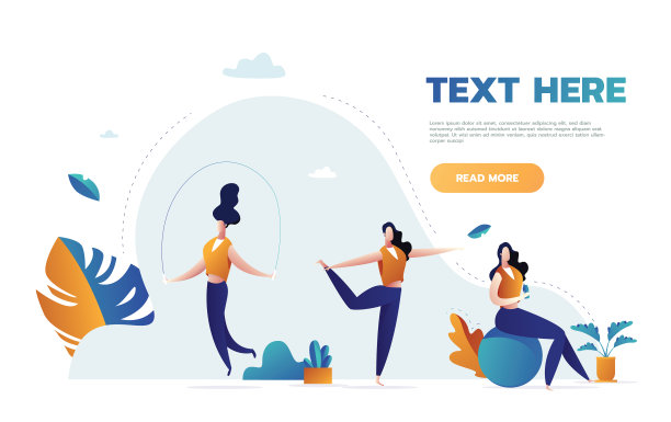 健身女性在健身房锻炼体操和瑜伽图片下载