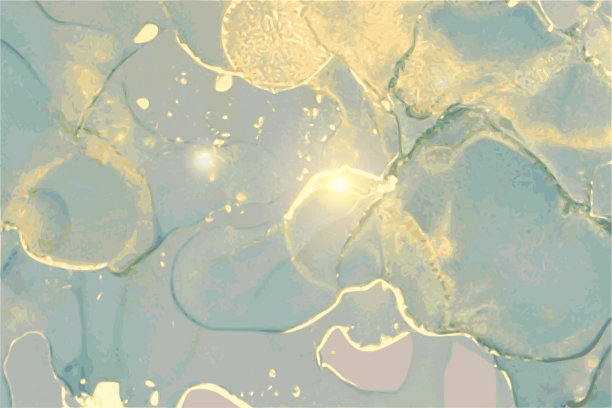 浅海蓝色，灰色，和金色的石材背景与大理石纹理图片下载