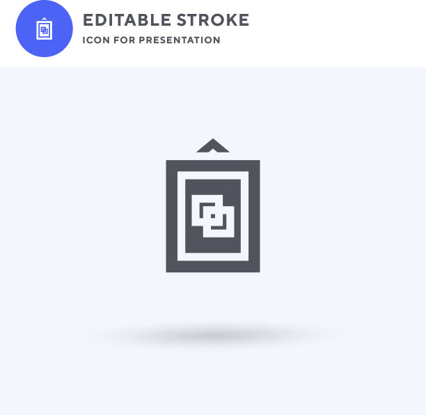 边框图标填充平面标志固体图片下载