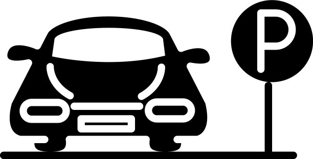 停车车交通板交通剪影图片下载