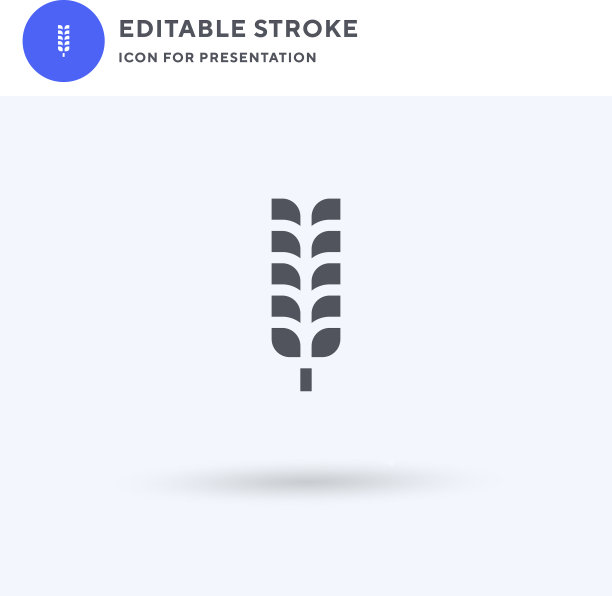 小麦图标填平实标志图片下载