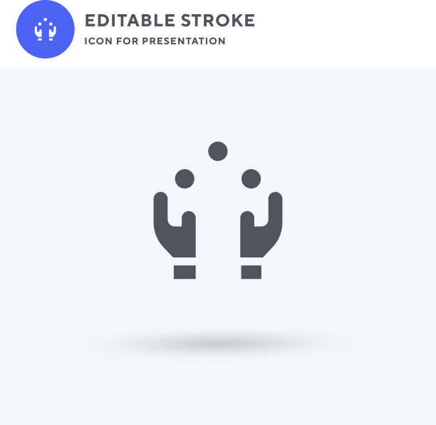 杂耍图标填充平面标志固体图片下载