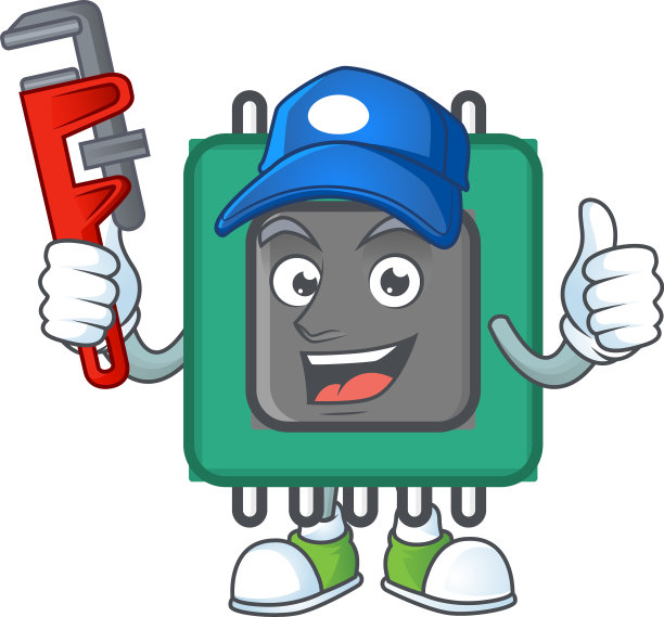 吉祥物图片风格的笑脸水管工公羊图片下载