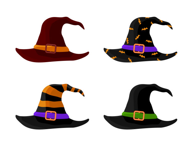 彩色巫师帽与皮带图片下载