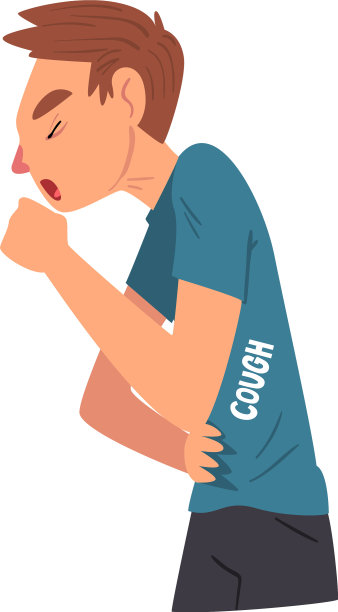 感冒症状男子咳嗽就医图片下载