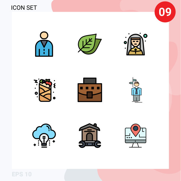 设置9商业填充线平面颜色包图片下载