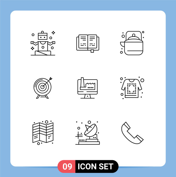 股票图标包9行符号和符号图片下载