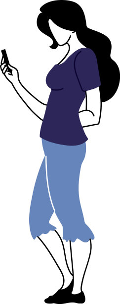 年轻女子手里拿着手机图片下载