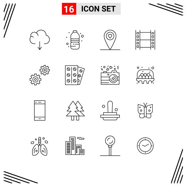 现代集16轮廓象形医学图片下载