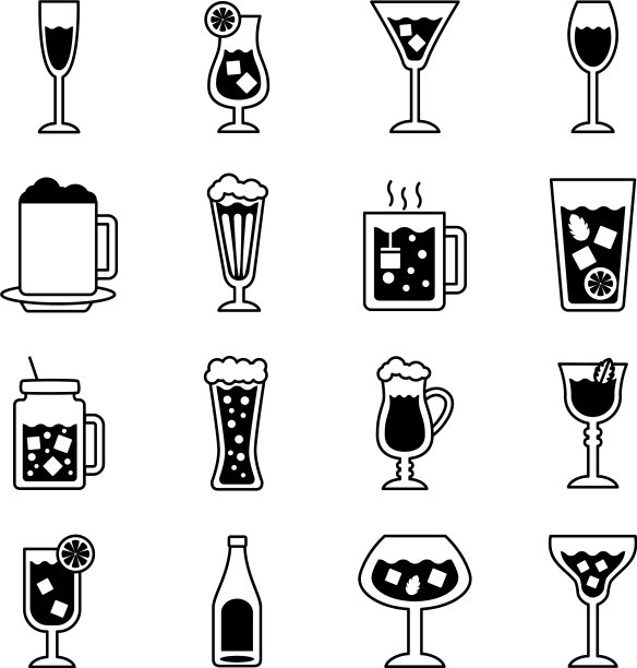 捆绑饮料收集集图标图片下载