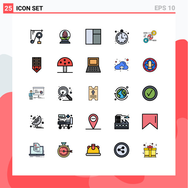 在网格上设置25个填充线平面颜色图片下载