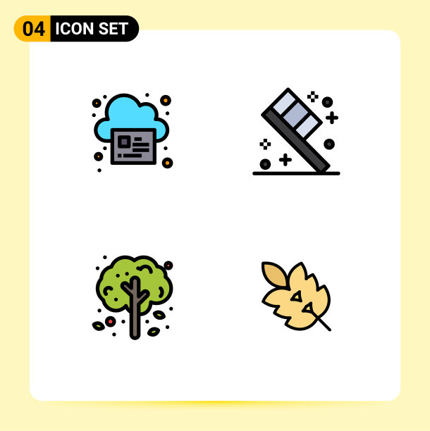 象形图设置4个简单的填充线平色图片下载