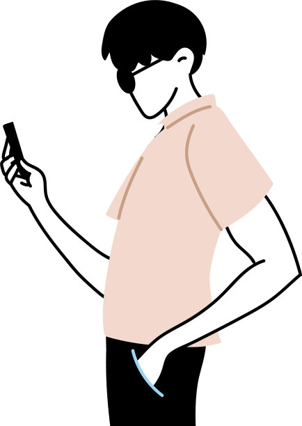 手里拿着手机的年轻人图片下载