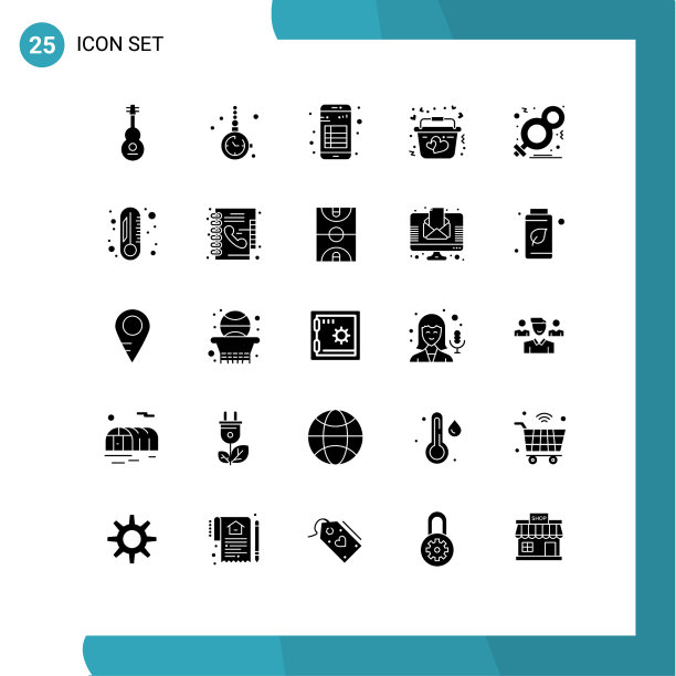 股票图标包25行符号和符号图片下载