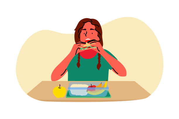 学校的晚餐打破了童年的概念图片下载