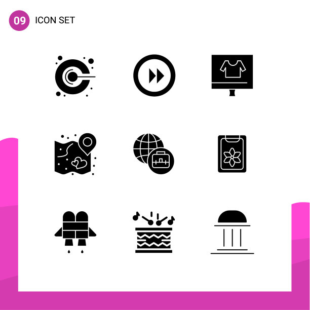 主题立体符号和可编辑符号的9种图片下载