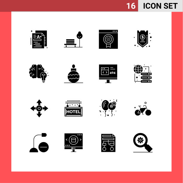 16 .用户界面实心字形包现代图片下载