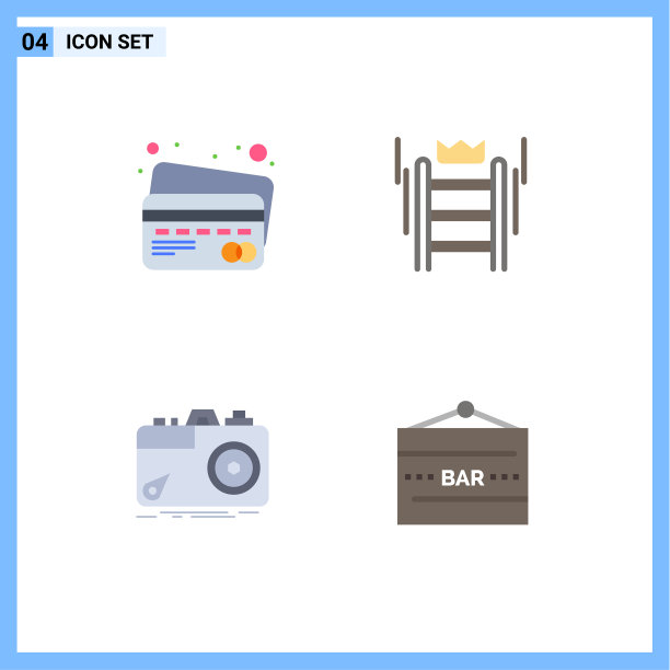 包4现代平面图标标志和符号图片下载