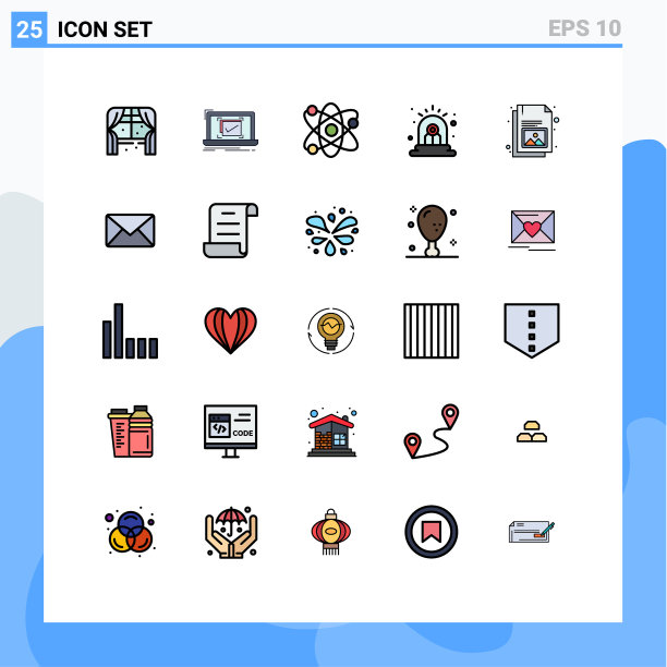 在网格上设置25个填充线平面颜色图片下载