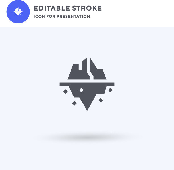 冰山图标填平标志实图片下载