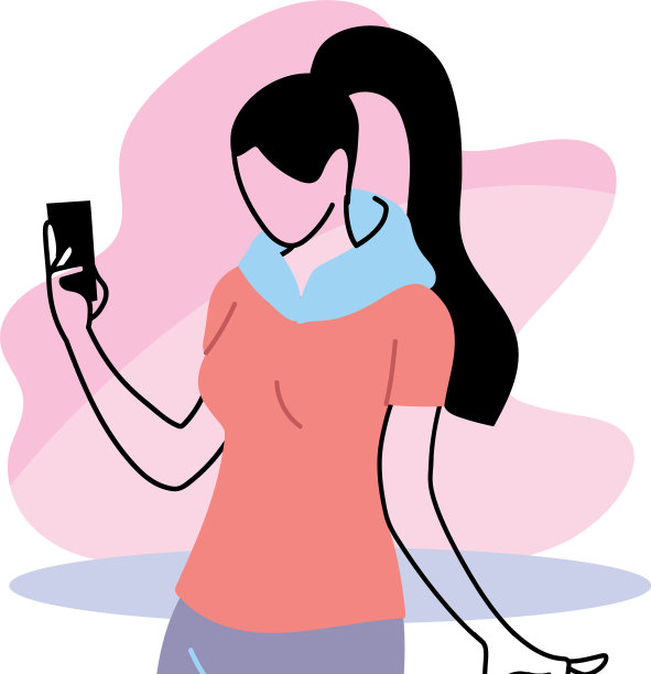 年轻女子查看手机图片下载