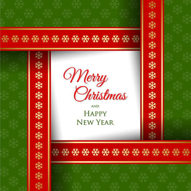 简单的圣诞快乐和新年快乐卡片图片下载