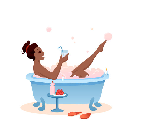 享受沐浴时间概念公寓图片下载