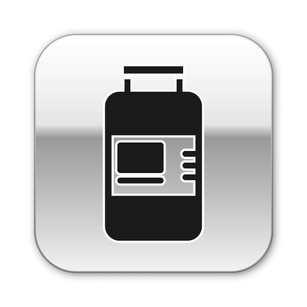 黑色胶原蛋白血清和维生素图标分离图片下载