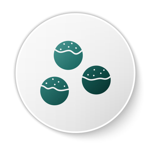 绿色章鱼烧图标孤立在白色背景图片下载