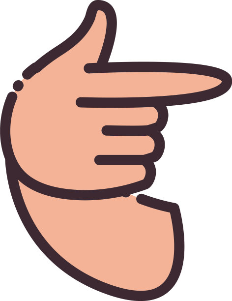 在角落手势用手线和填充图片下载