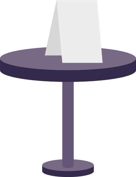 餐厅餐桌与菜单设计图片下载