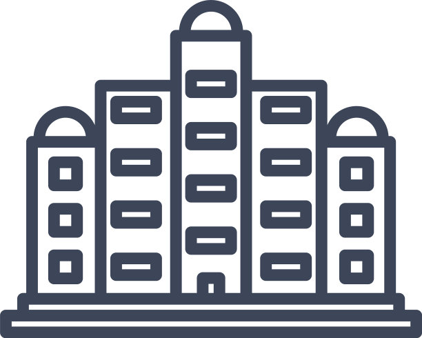 城市建筑用Windows线条风格图标图片下载