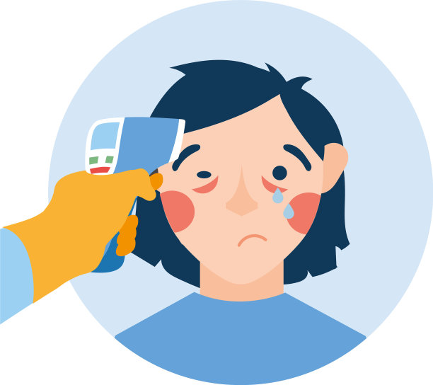 手握温度计枪检查女人图片下载